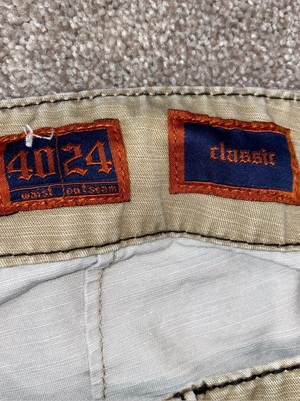 Rock Revival Khaki Cargo Shorts Men’s 40” Classic Fit Fading Summer